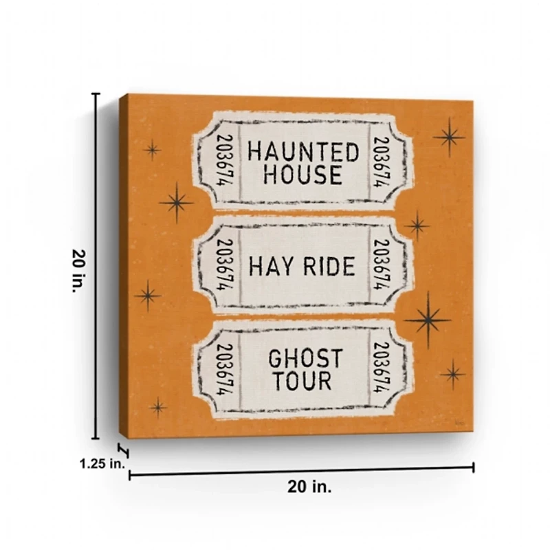 Wee Bit Wicked Halloween Canvas Art Print