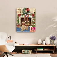 Santa Watch Puppies Canvas Art Print, 24x30