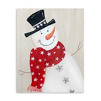 Festive Snowman I Canvas Art Print