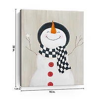 Festive Snowman II Canvas Art Print
