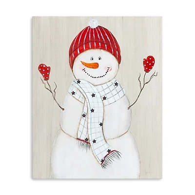 Festive Snowman III Canvas Art Print