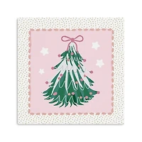 Pink Christmas Tree Canvas Art Print
