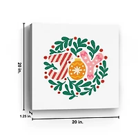 Pink Joy Christmas Canvas Art Print