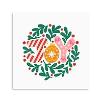 Pink Joy Christmas Canvas Art Print, 30x30