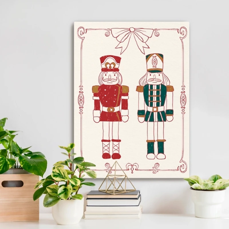 Nutcracker Duo Christmas Canvas Art Print