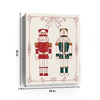Nutcracker Duo Christmas Canvas Art Print, 24x32