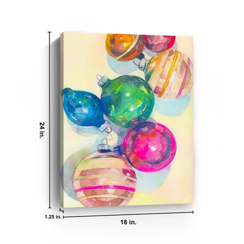 Rainbow Reflection Ornaments Canvas Print