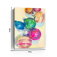 Rainbow Reflection Ornaments Canvas Print