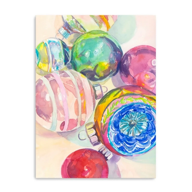 Shiny and Bright Christmas Canvas Art Print, 24x32