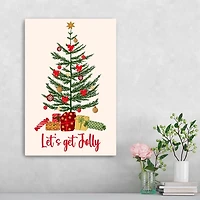 Lets Get Jolly Christmas Canvas Art Print