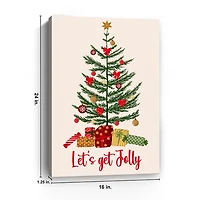 Lets Get Jolly Christmas Canvas Art Print