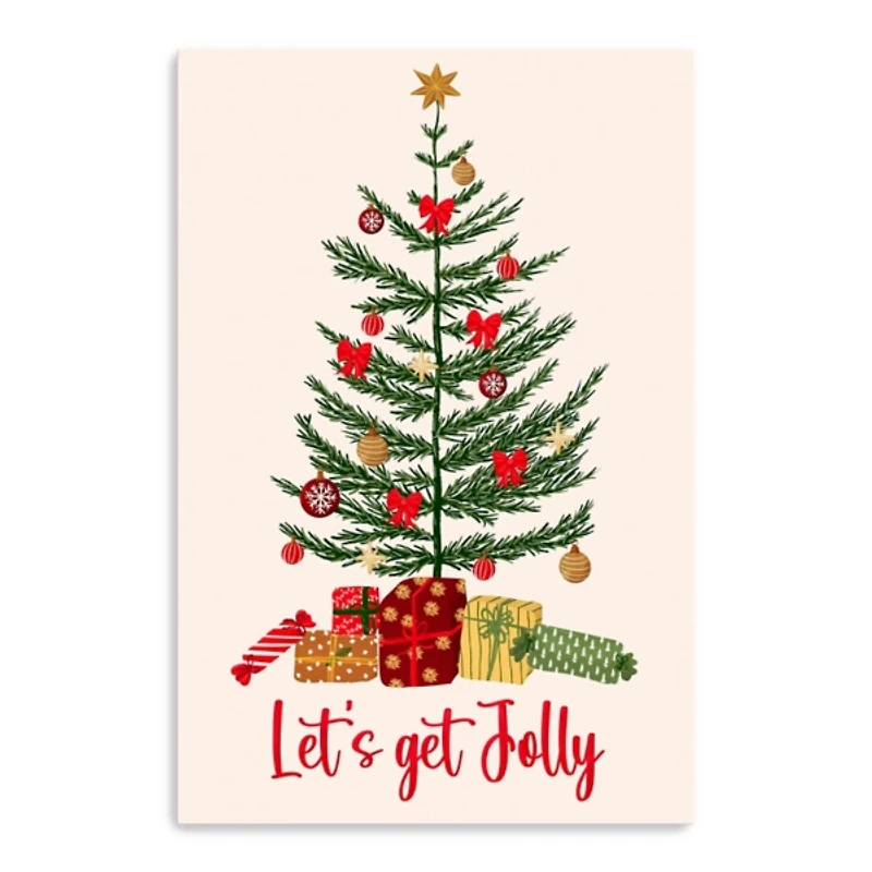 Lets Get Jolly Christmas Canvas Art Print