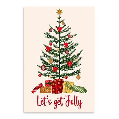 Lets Get Jolly Christmas Canvas Art Print