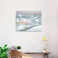 Candy Land Village Christmas Canvas Print, 24x30