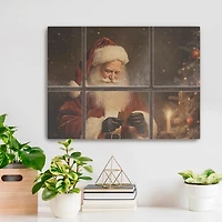 Sneaking up on Santa Christmas Canvas Print
