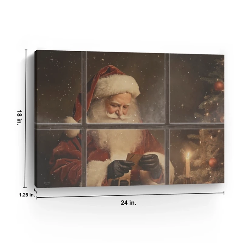 Sneaking up on Santa Christmas Canvas Print