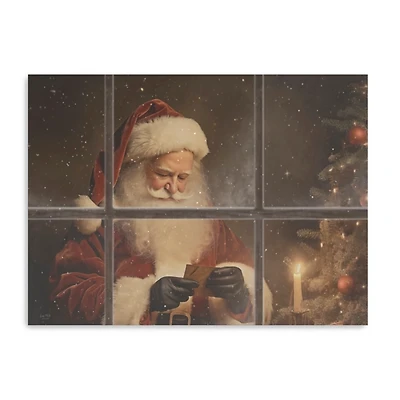 Sneaking up on Santa Christmas Canvas Print, 24x32