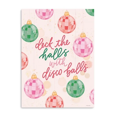Deck the Halls Disco Balls Canvas Art Print