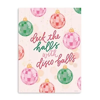 Deck the Halls Disco Balls Canvas Art Print