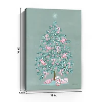 Christmas Tree Candy Cane Canvas Art Print