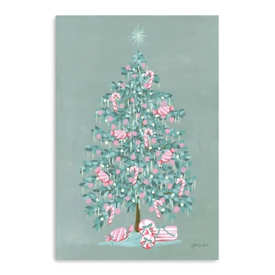 Christmas Tree Candy Cane Canvas Art Print, 24x36