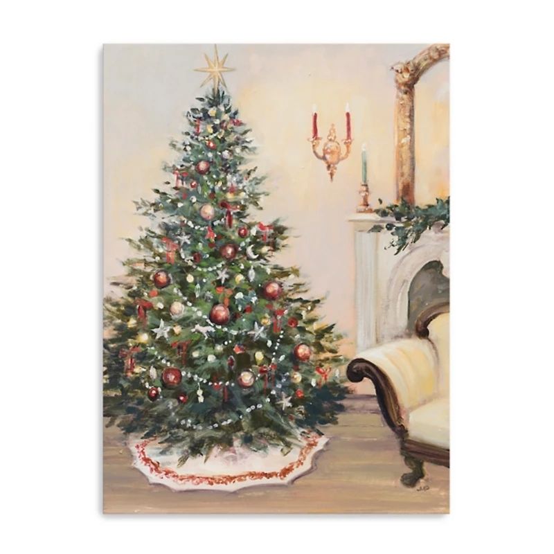 Victorian Christmas Tree Canvas Art Print