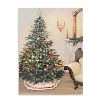 Victorian Christmas Tree Canvas Art Print