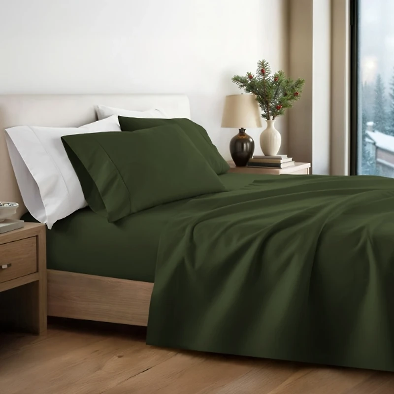 Pine Green 4-pc. Queen Sheet Set