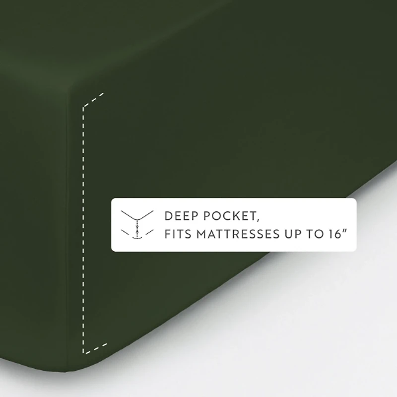 Pine Green 3-pc. Twin Sheet Set