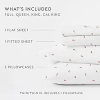 Candy Cane 4-pc. California King Sheet Set
