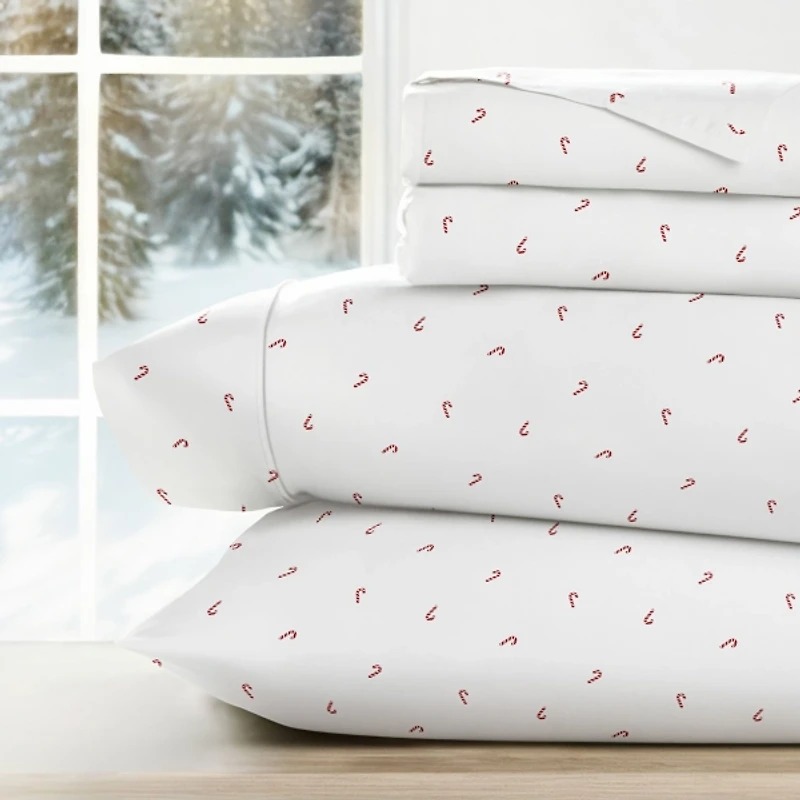 Candy Cane 4-pc. Full Sheet Set