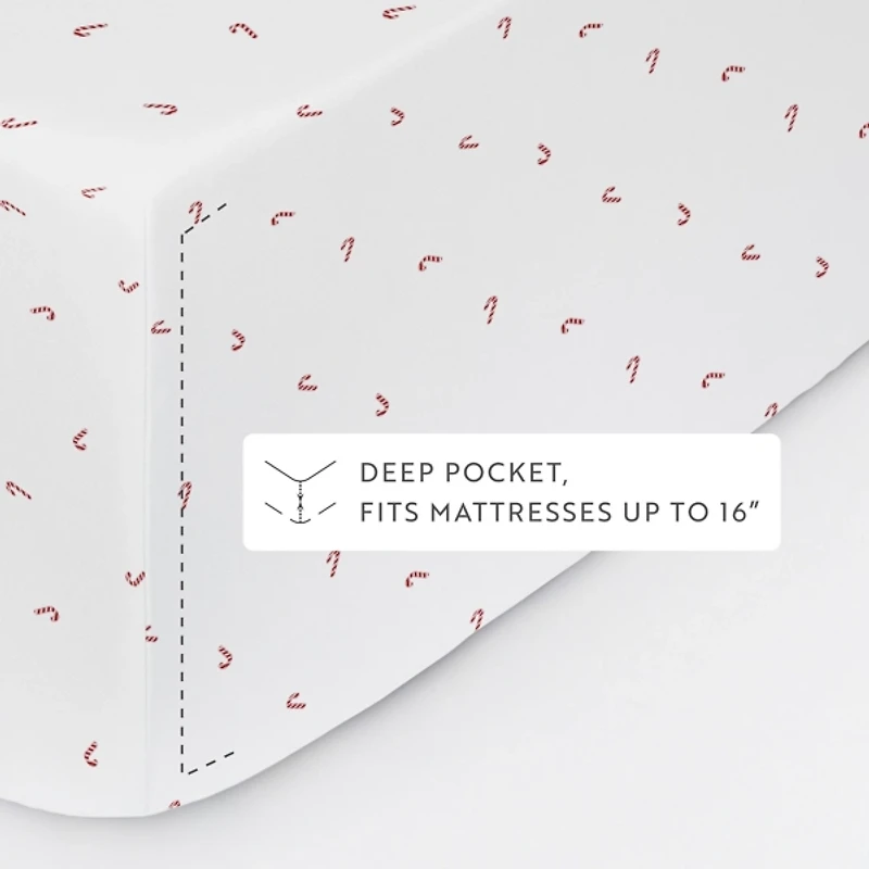 Candy Cane 4-pc. Full Sheet Set