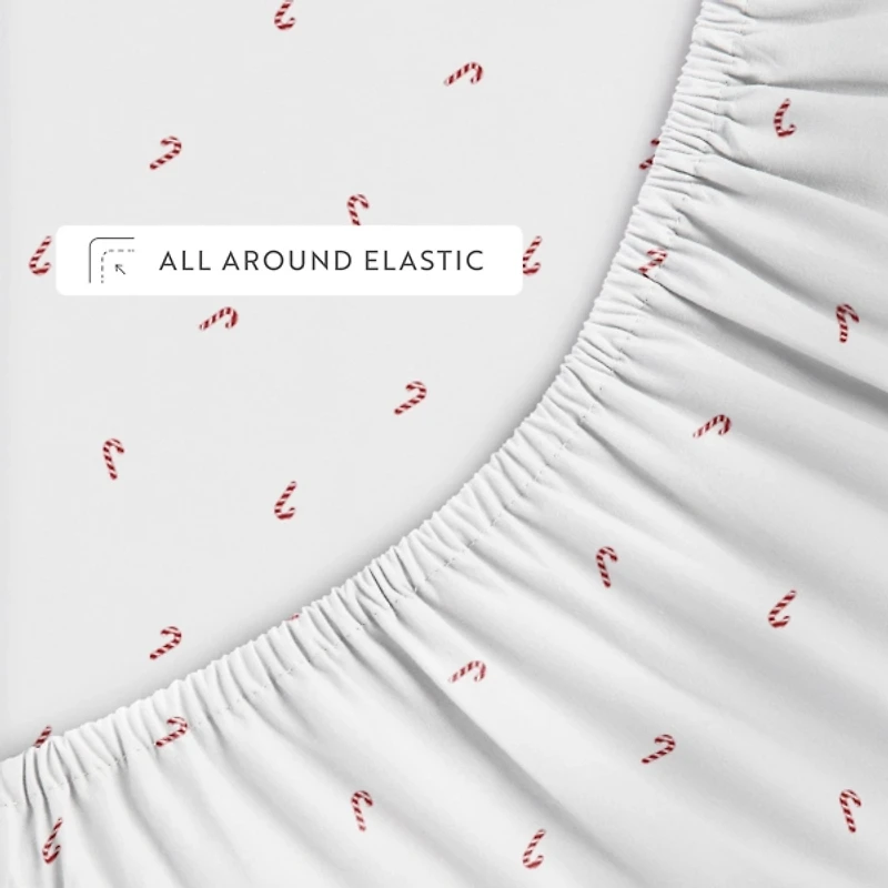 Candy Cane 4-pc. Full Sheet Set