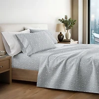 Gray Let it Snow 4-pc. Full Sheet Set
