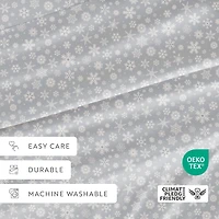 Gray Let it Snow 4-pc. Full Sheet Set