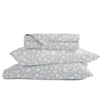 Gray Let it Snow 4-pc. Full Sheet Set
