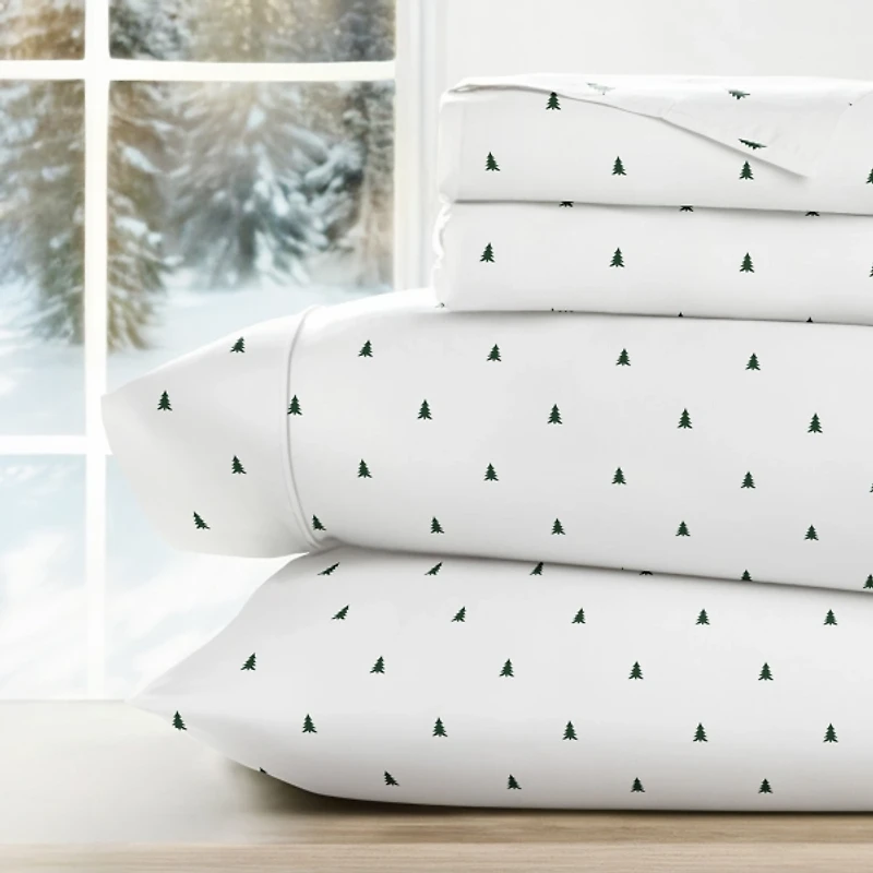 Pine Tree 4-pc. California King Sheet Set