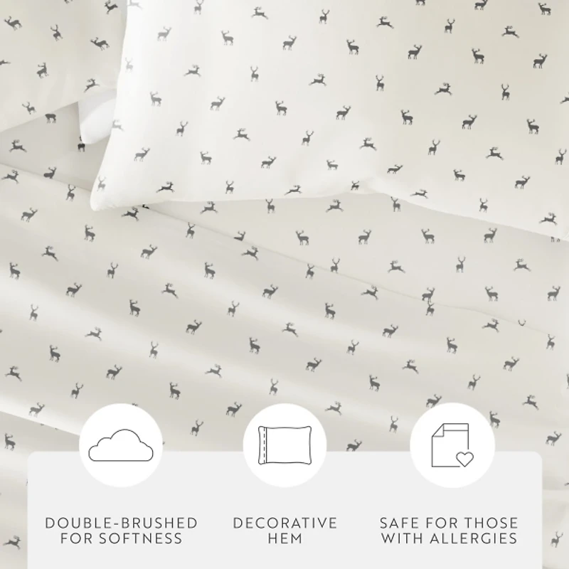 Reindeer 4-pc. King Sheet Set