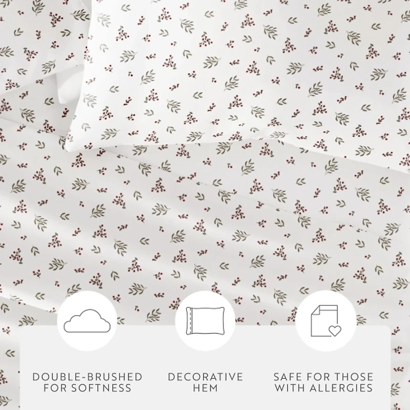 Winter Berries 3-pc. Twin Sheet Set