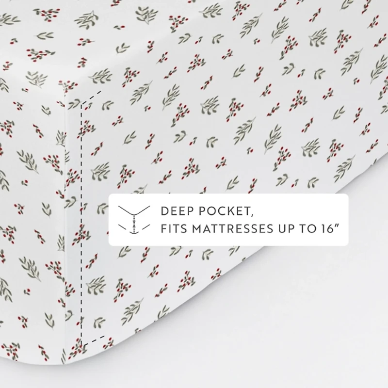 Winter Berries 3-pc. Twin Sheet Set