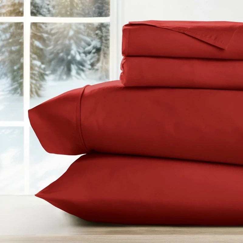 Berry Red 4-pc. Full Sheet Set