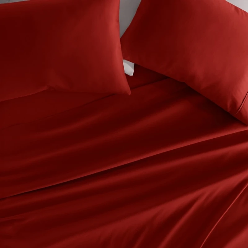 Berry Red 4-pc. King Sheet Set