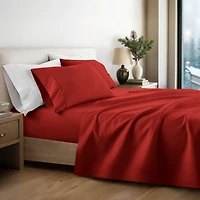 Berry Red 4-pc. Queen Sheet Set