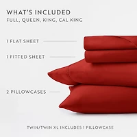 Berry Red 4-pc. Queen Sheet Set