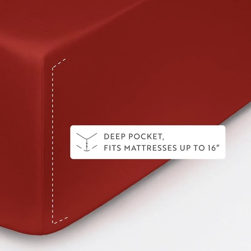 Berry Red 4-pc. Queen Sheet Set