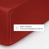 Berry Red 4-pc. Queen Sheet Set