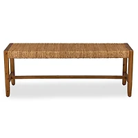 Camden Natural Woven Backless Bench