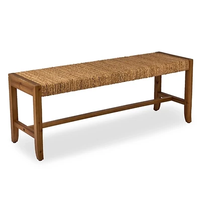 Camden Natural Woven Backless Bench