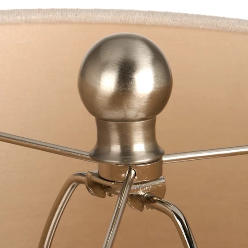 Reactive Taupe and Cream Ceramic Table Lamp