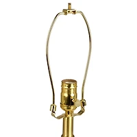 White Ceramic Table Lamp with 3D Flowers